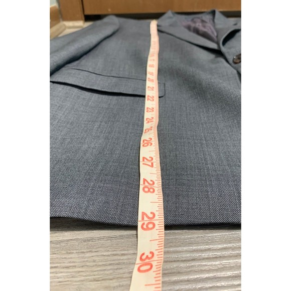 Lauren Ralph Lauren Wool Blend Button Front Men's 46S Grey Blazer - Picture 8 of 11
